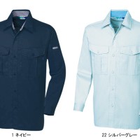 作業服春夏用 桑和SOWA VA415 長袖シャツ 混紡 綿・ポリエステル