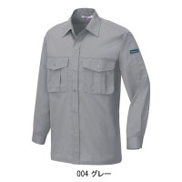 作業服オールシーズン用 アイトスAITOZ AZ-595 長袖シャツ 帯電防止JIS規格対応 混紡 綿・ポリエステル