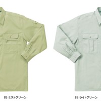 作業服春夏用 クロダルマ2536 長袖シャツ（カッター式） 混紡 綿・ポリエステル