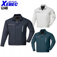 作業服・作業着 秋冬用ジーベック（XEBEC）1240 長袖ブルゾン裏綿素材 帯電防止素材