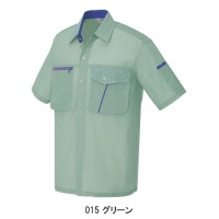 作業服春夏用 アイトスAITOZ AZ-236 半袖シャツ 帯電防止素材 混紡 綿・ポリエステル