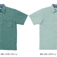 作業服春夏用 クロダルマ26011 半袖シャツ 混紡 綿・ポリエステル