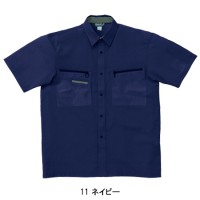 作業服春夏用 クロダルマ26398 半袖シャツ 混紡 綿・ポリエステル