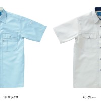 作業服春夏用 クロダルマ26618 半袖シャツ 混紡 綿・ポリエステル
