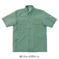 作業服春夏用 クロダルマ2665 半袖シャツ 混紡 綿・ポリエステル