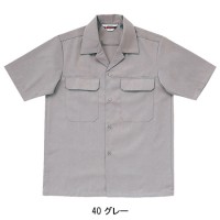 作業服春夏用 クロダルマ6001 半袖開衿シャツ 混紡 綿・ポリエステル