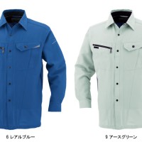 作業服オールシーズン用 コーコスCO-COS AS-728 長袖シャツ 帯電防止素材 混紡