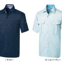 作業服春夏用 桑和SOWA VA417 半袖シャツ 混紡 綿・ポリエステル