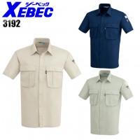 春夏用  半袖シャツ メンズジーベック XEBEC 3192 帯電防止素材