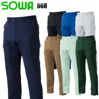 桑和 SOWA 968 ノータック カーゴパンツ男女兼用 ポリエステル90%・綿10%（裏綿）全7色 GS-130