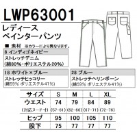 春夏・秋冬兼用(オールシーズン)  レディースぺインターパンツLee workwear  lwp63001